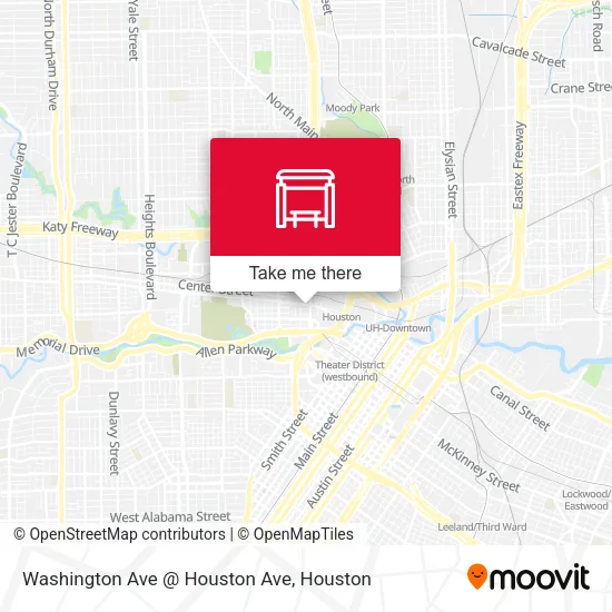 Mapa de Washington Ave @ Houston Ave