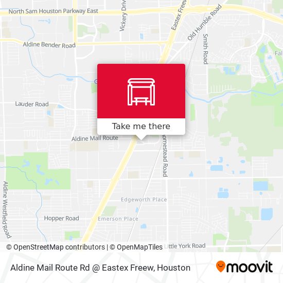 Aldine Mail Route Rd @ Eastex Freew map