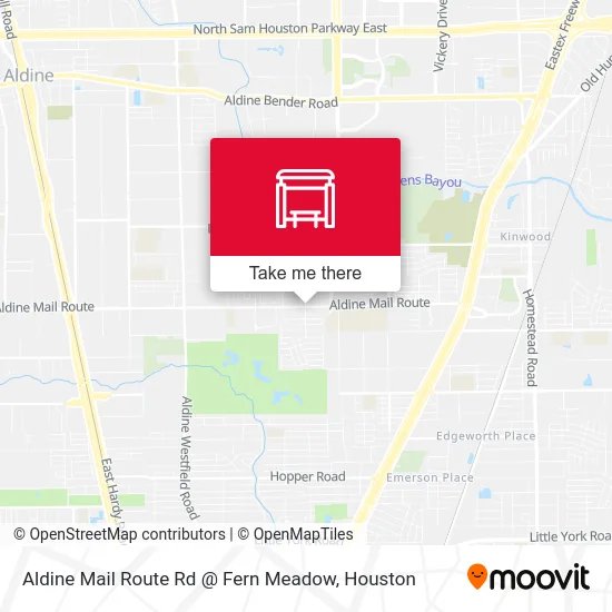 Aldine Mail Route Rd @ Fern Meadow map