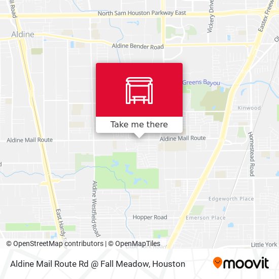 Aldine Mail Route Rd @ Fall Meadow map