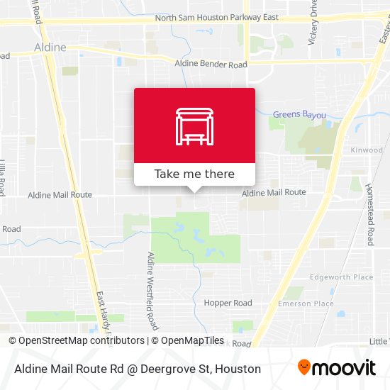 Aldine Mail Route Rd @ Deergrove St map