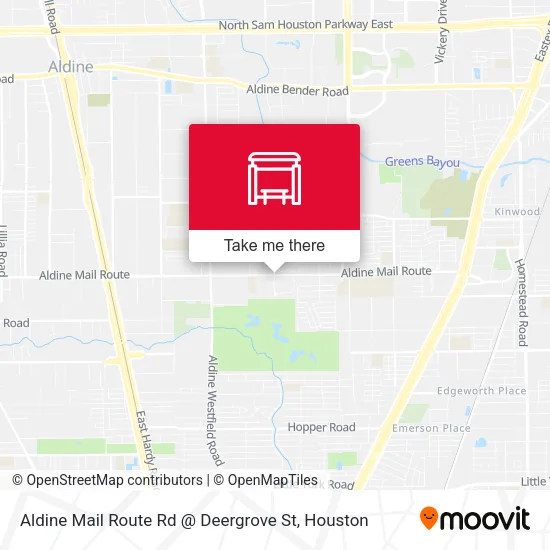 Aldine Mail Route Rd @ Deergrove St map