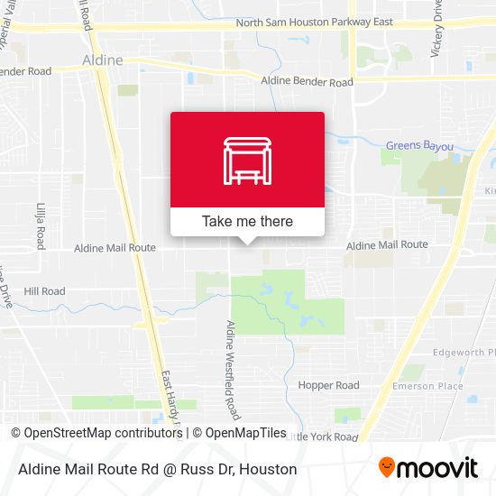 Aldine Mail Route Rd Russ Dr parada Rutas, horarios y tarifas