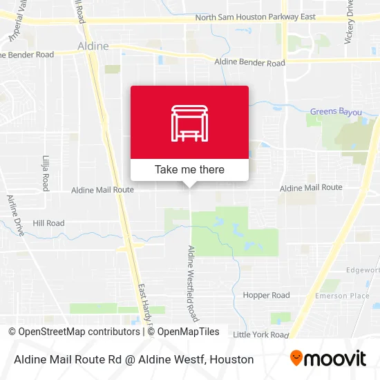 Aldine Mail Route Rd @ Aldine Westf map