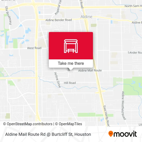 Aldine Mail Route Rd @ Burtcliff St map