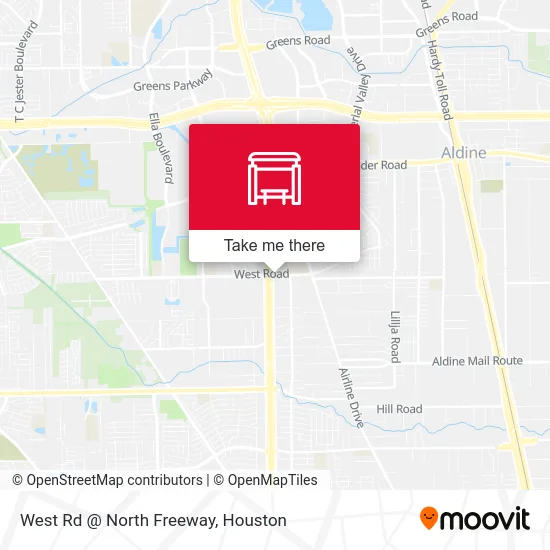 Mapa de West Rd @ North Freeway