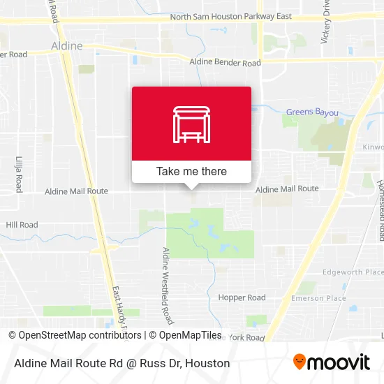 Aldine Mail Route Rd @ Russ Dr map