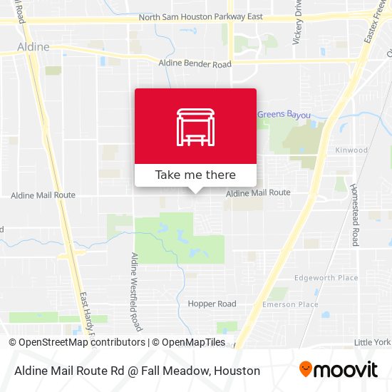 Aldine Mail Route Rd @ Fall Meadow map
