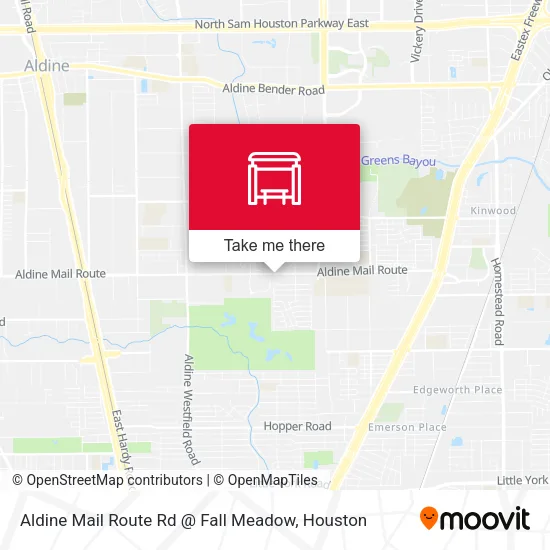 Aldine Mail Route Rd @ Fall Meadow map
