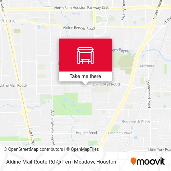 Aldine Mail Route Rd @ Fern Meadow map