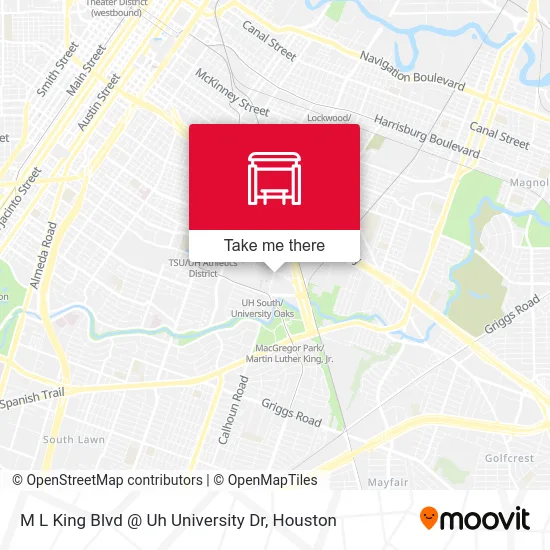 M L King Blvd @ Uh University Dr map