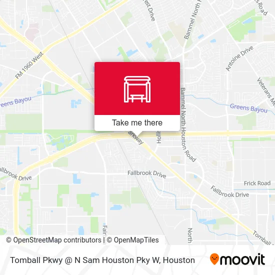 Tomball Pkwy @ N Sam Houston Pky W map