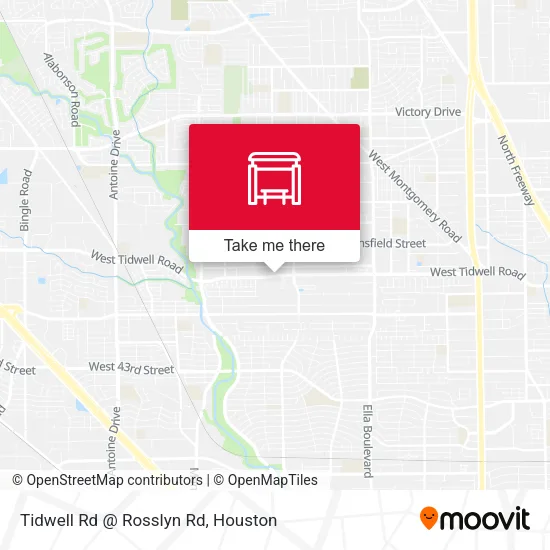 Tidwell Rd @ Rosslyn Rd map