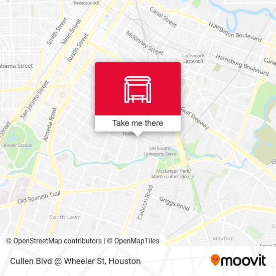 Mapa de Cullen Blvd @ Wheeler St