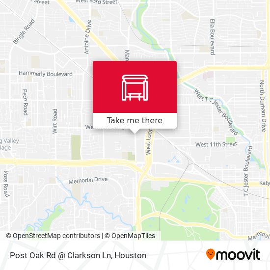 Post Oak Rd @ Clarkson Ln map
