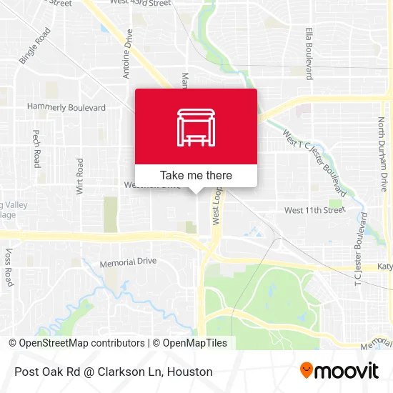 Post Oak Rd @ Clarkson Ln map