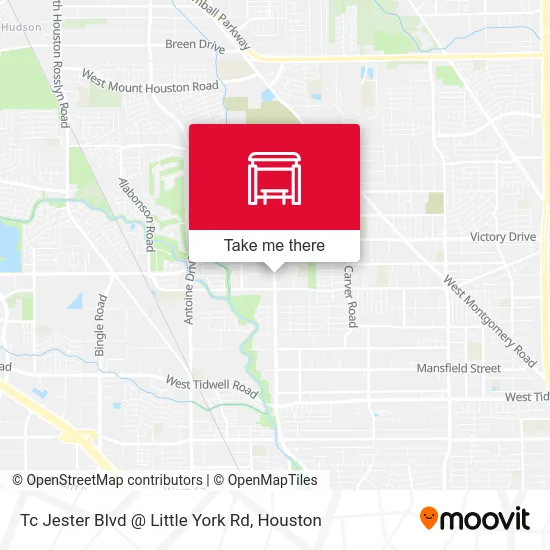 Tc Jester Blvd @ Little York Rd map