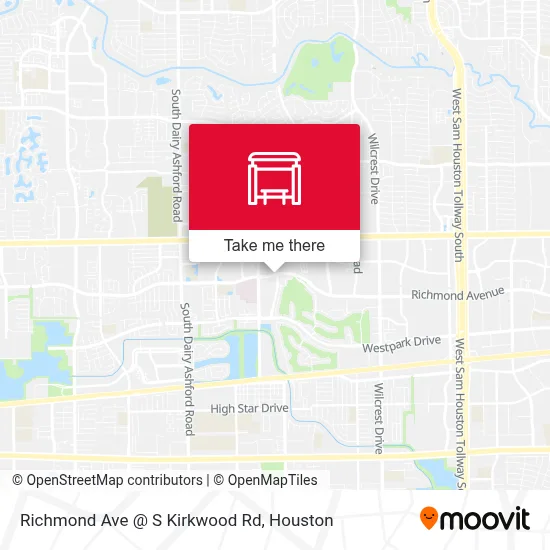 Richmond Ave @ S Kirkwood Rd map