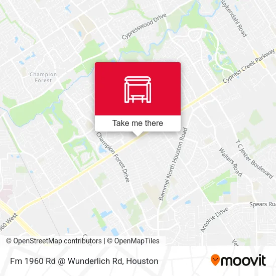 Mapa de Fm 1960 Rd @ Wunderlich Rd