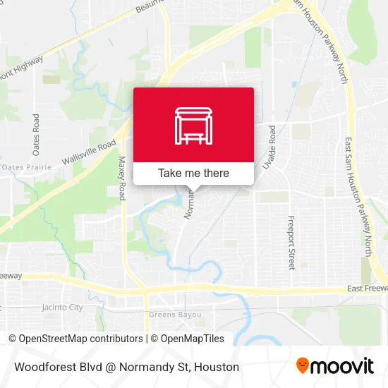 Woodforest Blvd @ Normandy St map