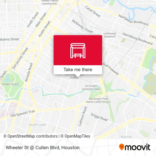 Mapa de Wheeler St @ Cullen Blvd