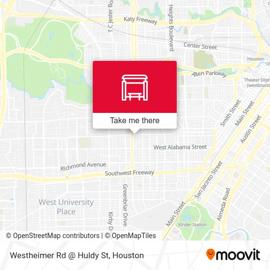 Westheimer Rd @ Huldy St map