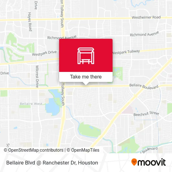 Mapa de Bellaire Blvd @ Ranchester Dr