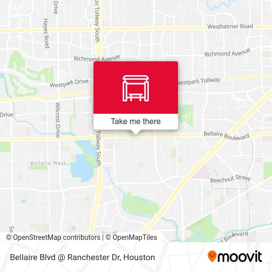 Mapa de Bellaire Blvd @ Ranchester Dr