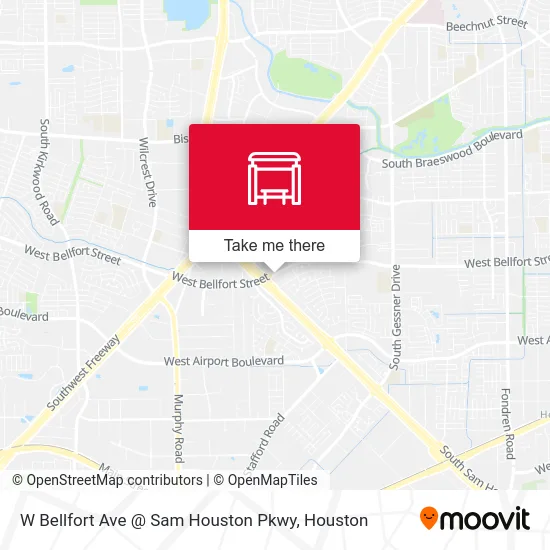 W Bellfort Ave @ Sam Houston Pkwy map