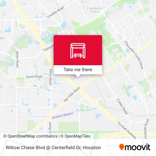 Mapa de Willow Chase Blvd @ Centerfield Dr