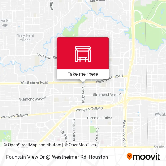 Mapa de Fountain View Dr @ Westheimer Rd