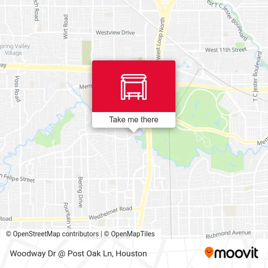 Woodway Dr @ Post Oak Ln map