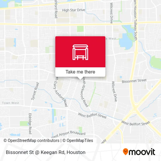 Bissonnet St @ Keegan Rd map