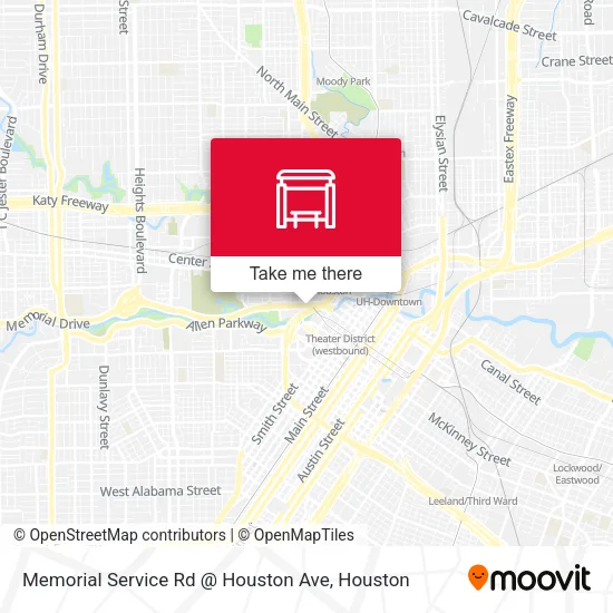 Mapa de Memorial Service  Rd @ Houston Ave