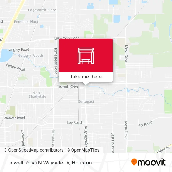 Mapa de Tidwell Rd @ N Wayside Dr