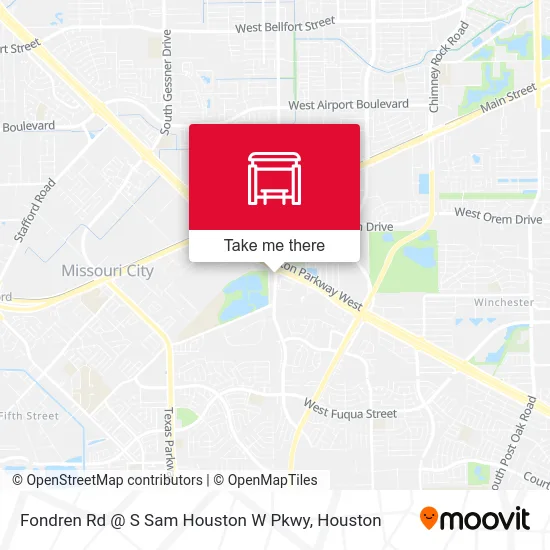 Fondren Rd @ S Sam Houston W Pkwy map