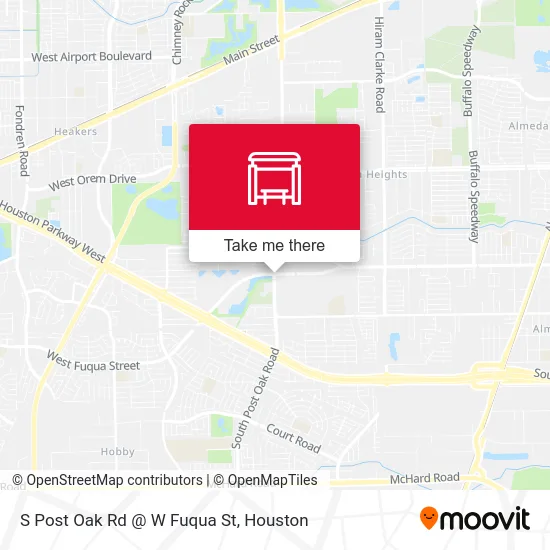 S Post Oak Rd @ W Fuqua St map