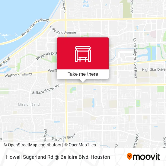 Mapa de Howell Sugarland Rd @ Bellaire Blvd
