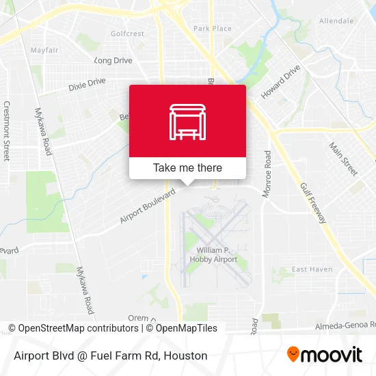 Mapa de Airport Blvd @ Fuel Farm Rd