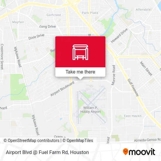 Mapa de Airport Blvd @ Fuel Farm Rd