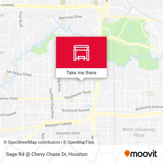 Sage Rd @ Chevy Chase Dr map