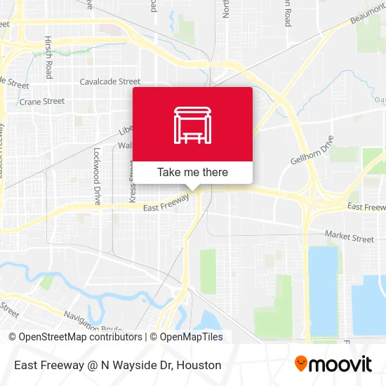 East Freeway @ N Wayside Dr map