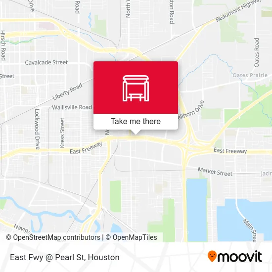 East Fwy @ Pearl St map