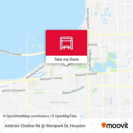 Mapa de Addicks Clodine Rd @ Westpark Dr