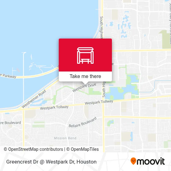 Greencrest Dr @ Westpark Dr map