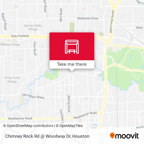 Chimney Rock Rd @ Woodway Dr map