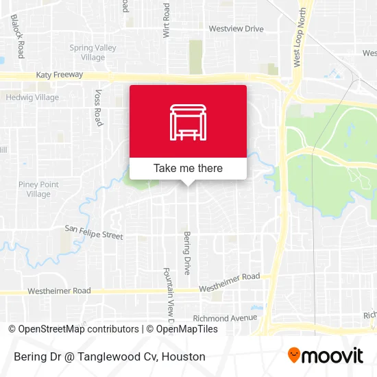 Bering Dr @ Tanglewood Cv map