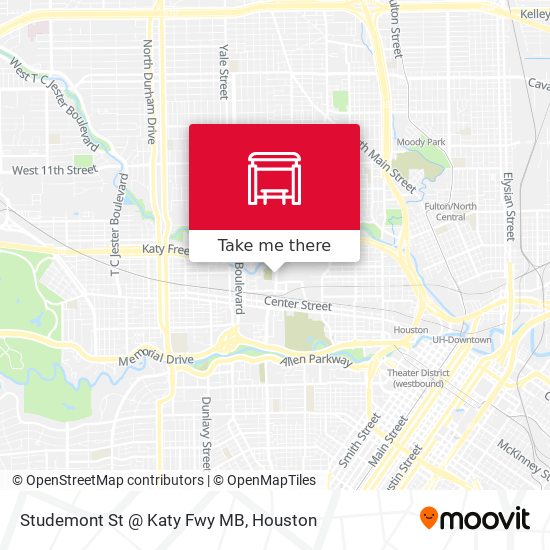 Studemont St @ Katy Fwy MB map