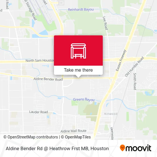 Aldine Bender Rd @ Heathrow Frst MB map