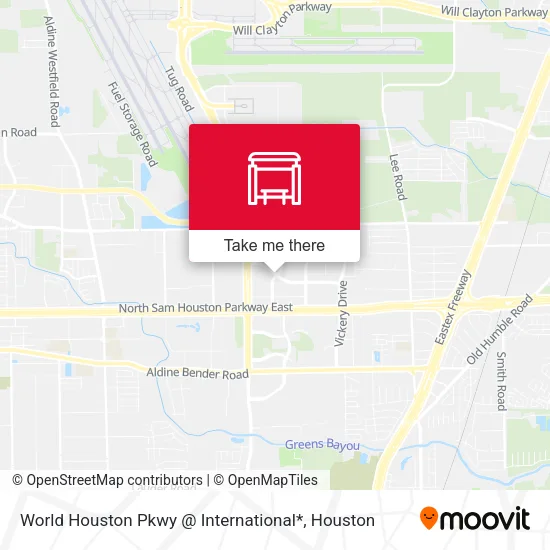 World Houston Pkwy @ International* map